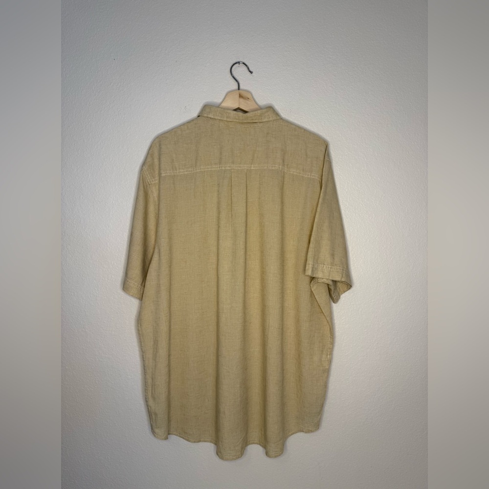 Tommy Bahama Tan Lyocell Linen Blend Resort Shirt | Men’s XL - Picture 3 of 9